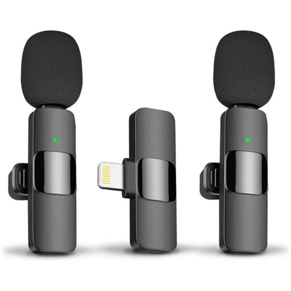 Professional Wireless Lavalier Lapel Microphone for iPhone, iPad - Cordless Mic